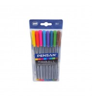 Pensan Triball Ball Point Pen - 1.0 mm - 8 Colors