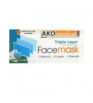 Ako-Medical Protection Face Mask Triple Layer with Nose Clip - Chinese Filter - 50 Pcs